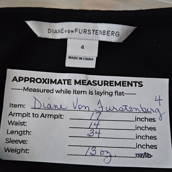 Diane von Furstenberg DVF Womens Dress 4 Black Blue Polka Dot Sleeveless Mini - Picture 14 of 15